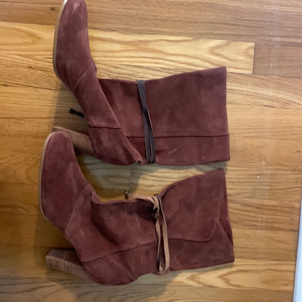 Farylrobin suede heeled boots. Size 11